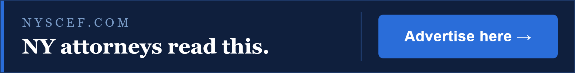 Advertise your firm on nyscef.com