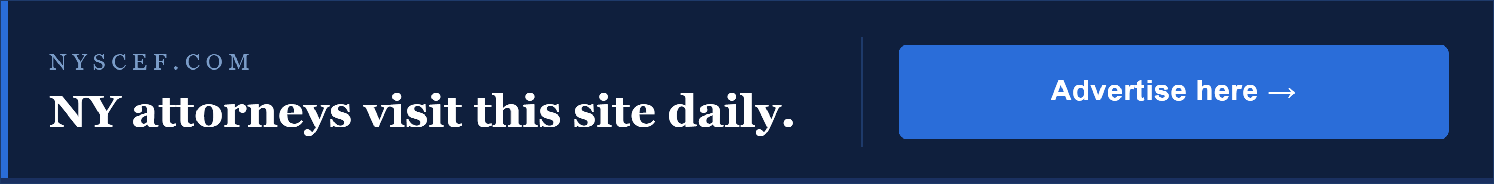 Advertise your firm on nyscef.com